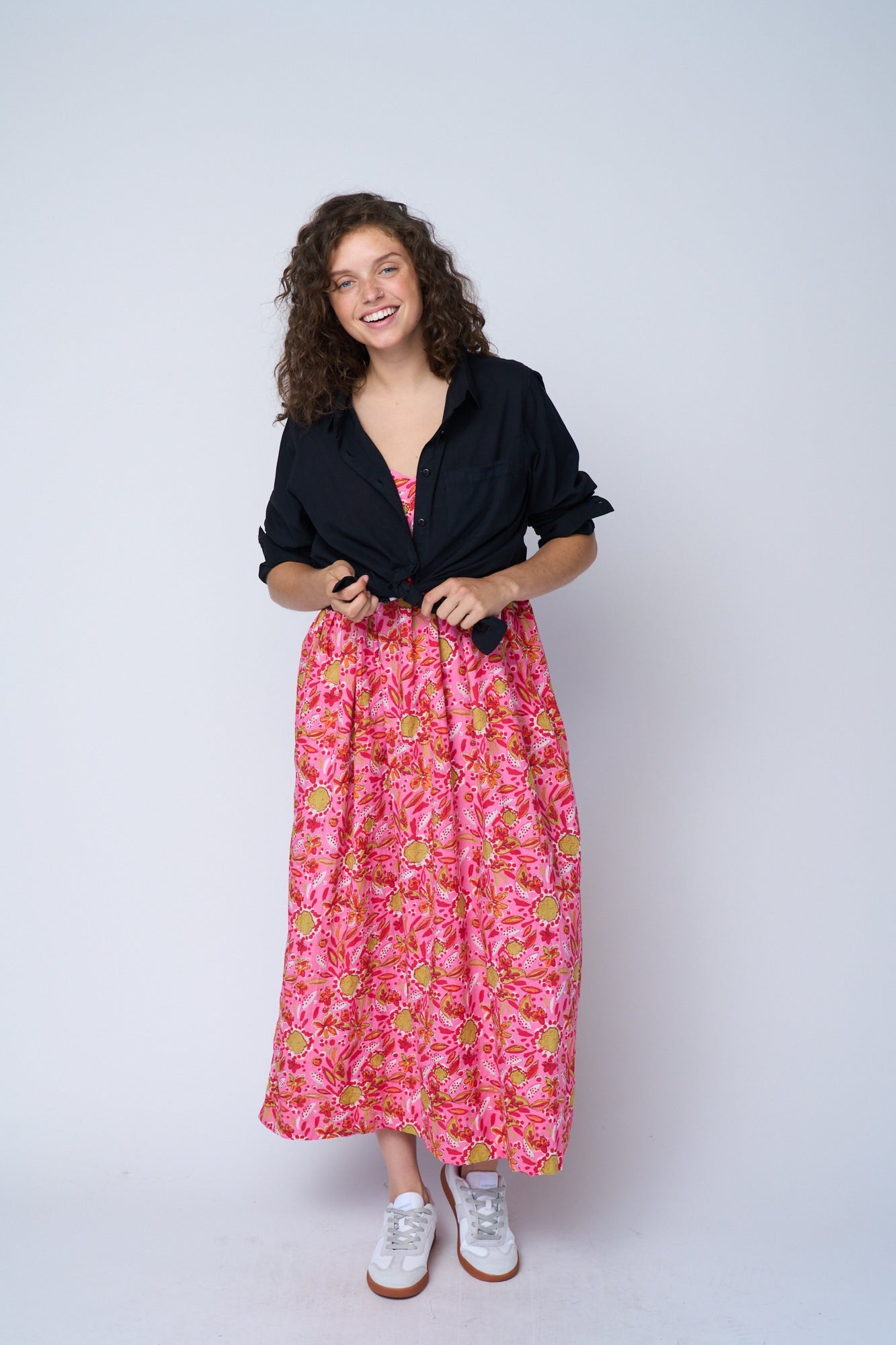Vestido Hamptons - Mira Floral Rosa