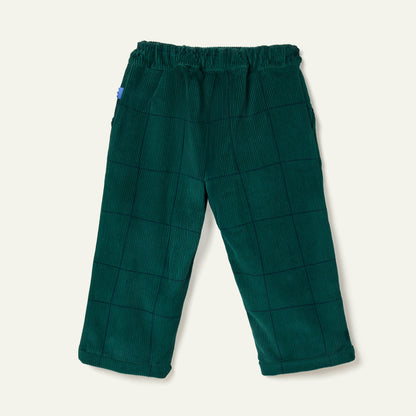 Evergreen Grid Corduroy Pant