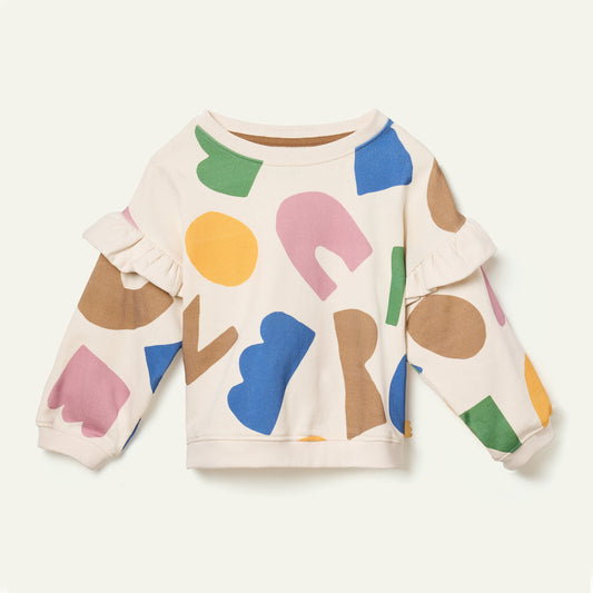 Mon Coeur Ruffled Sweatshirt