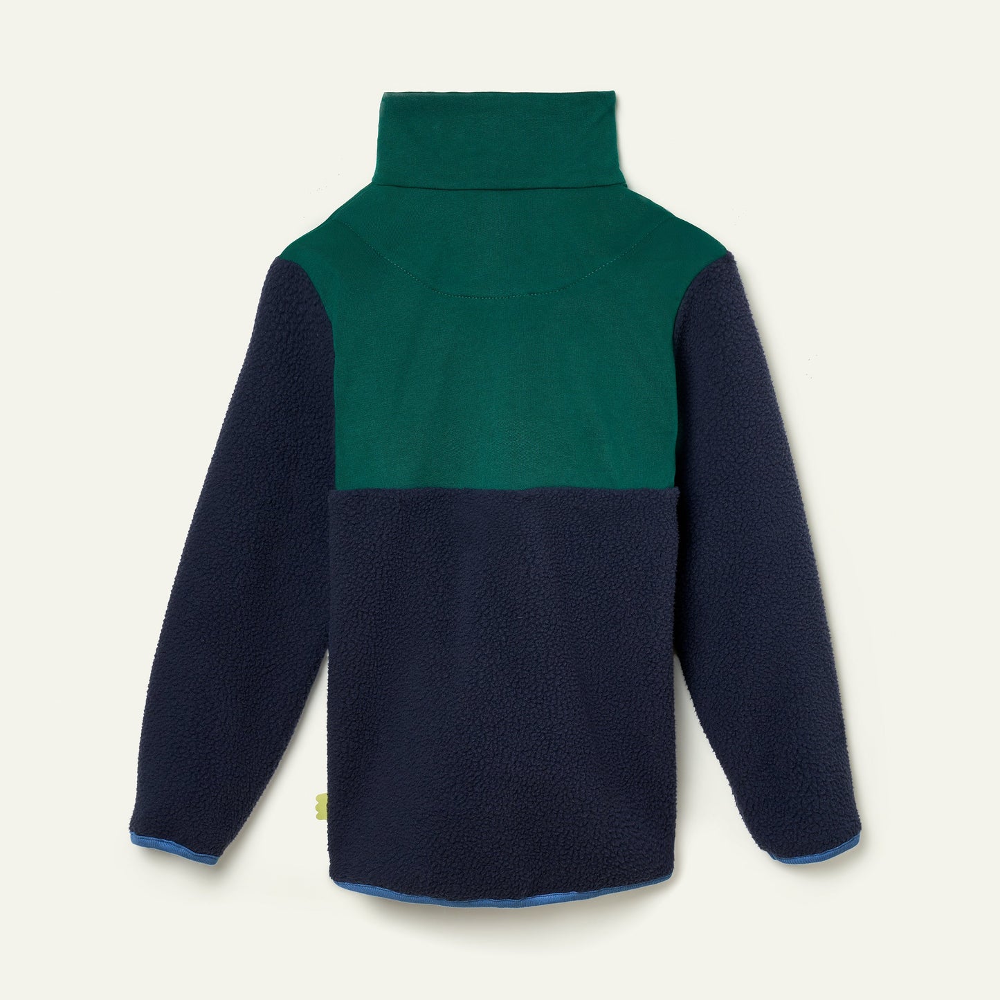 Chaqueta sherpa azul marino con cremallera