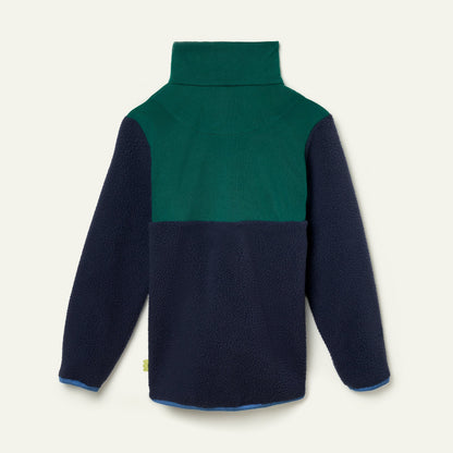Chaqueta sherpa azul marino con cremallera