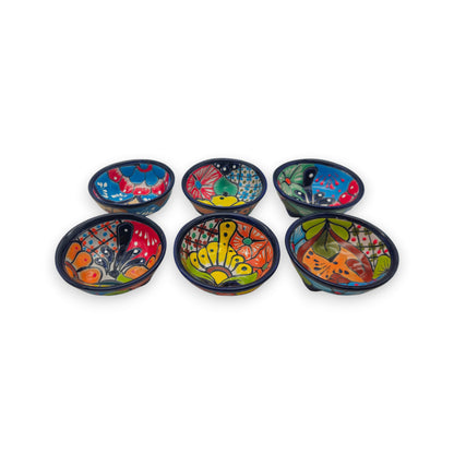 Tazón de salsa de cerámica de Talavera | Plato mexicano artesanal