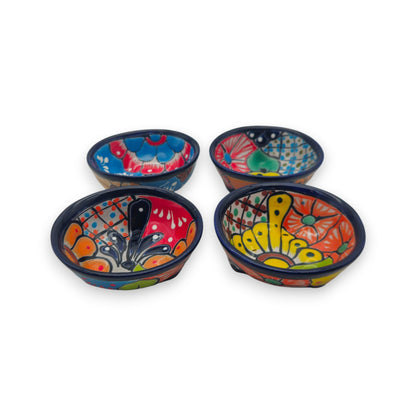 Tazón de salsa de cerámica de Talavera | Plato mexicano artesanal