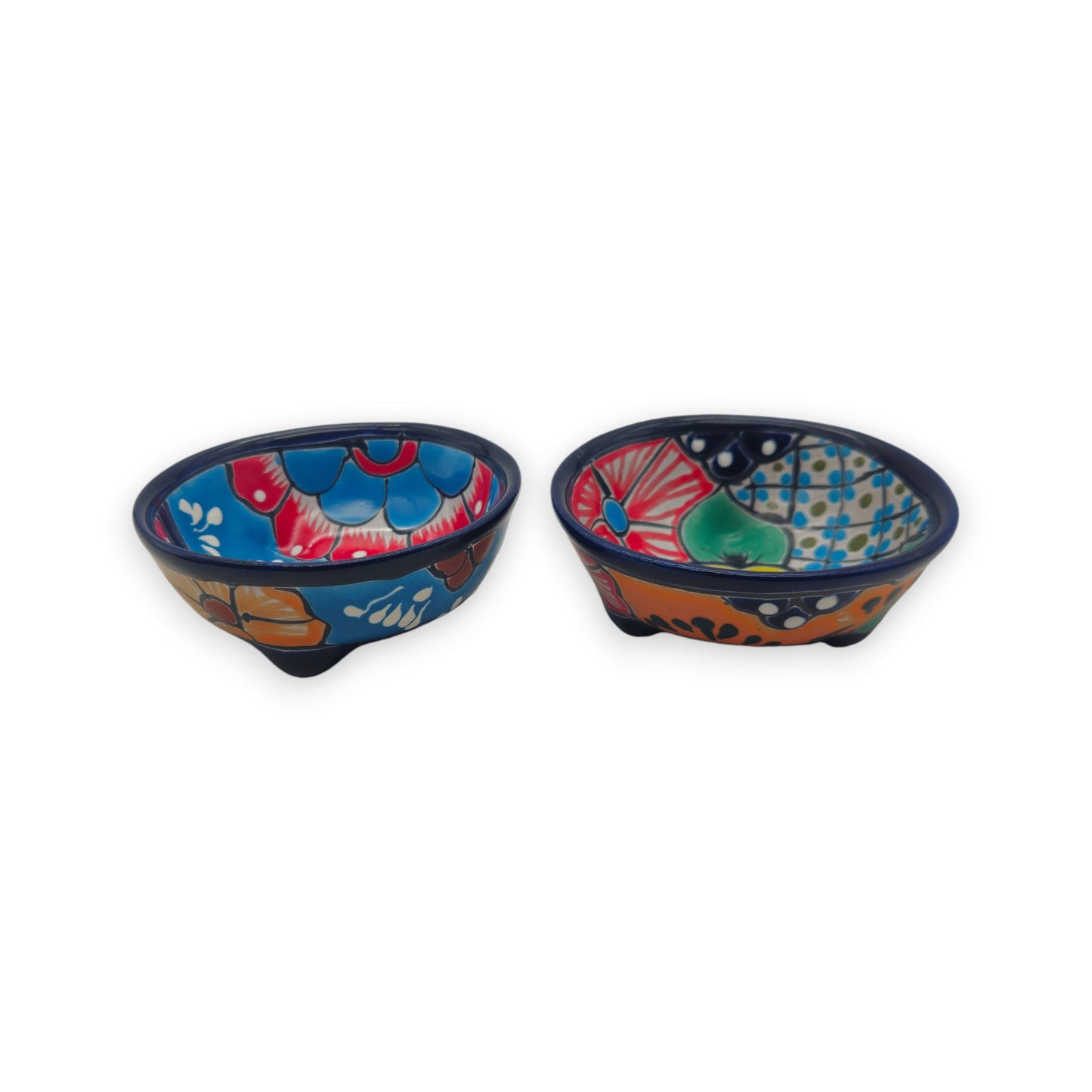 Tazón de salsa de cerámica de Talavera | Plato mexicano artesanal