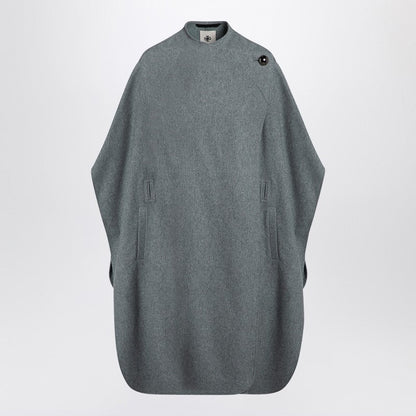 Grey Wool-blend Cape