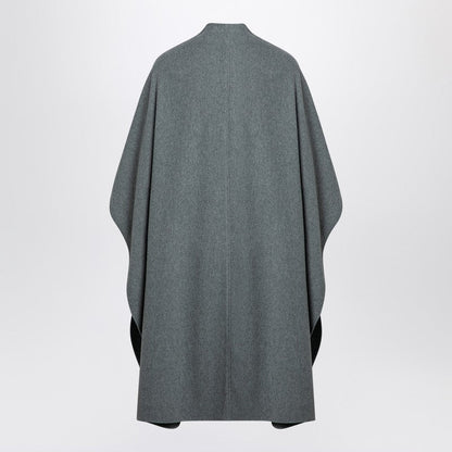 Grey Wool-blend Cape