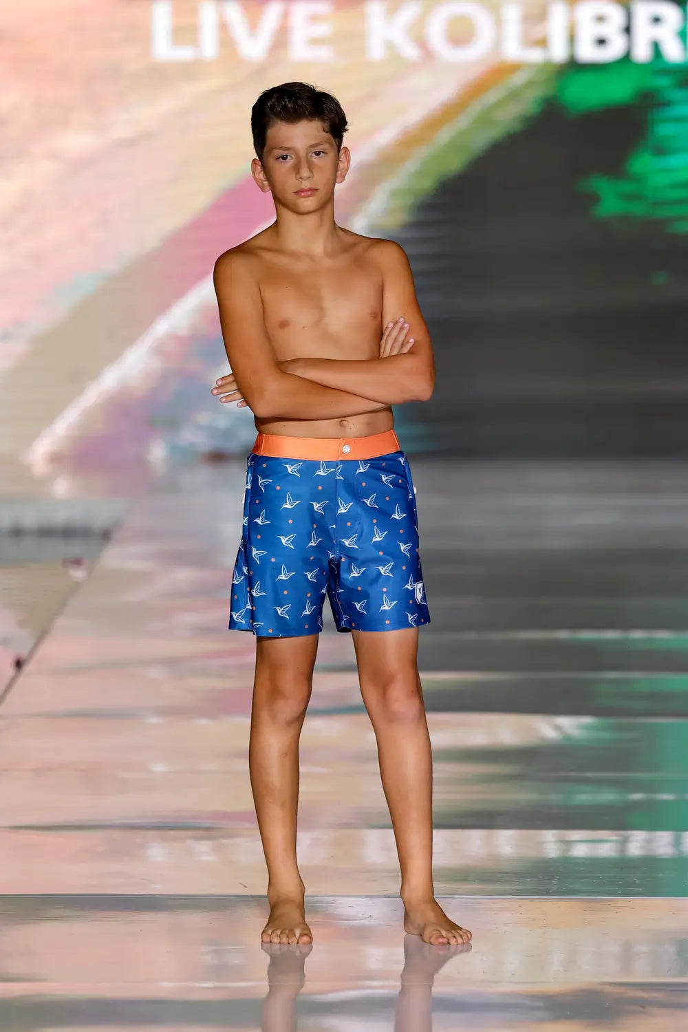 Kids Blue Swim Trunks