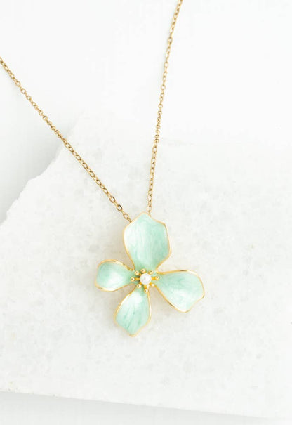 Collar Esperanza en Flor en Menta