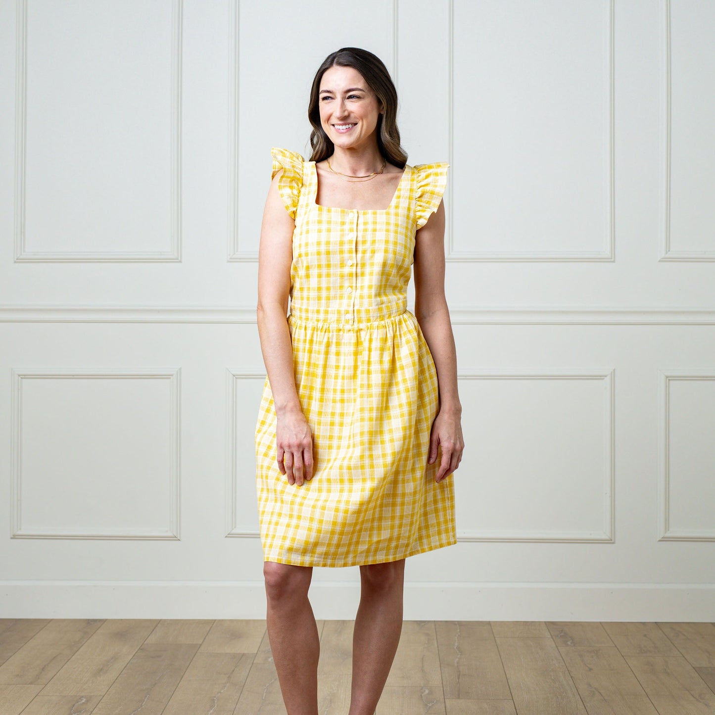 Vestido de sol con mangas mariposa