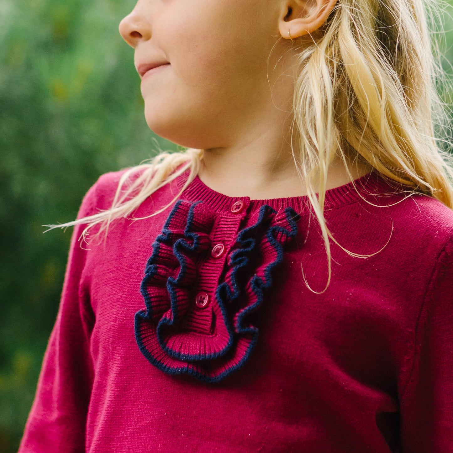 Henley de punto orgánico con volantes - Bebé