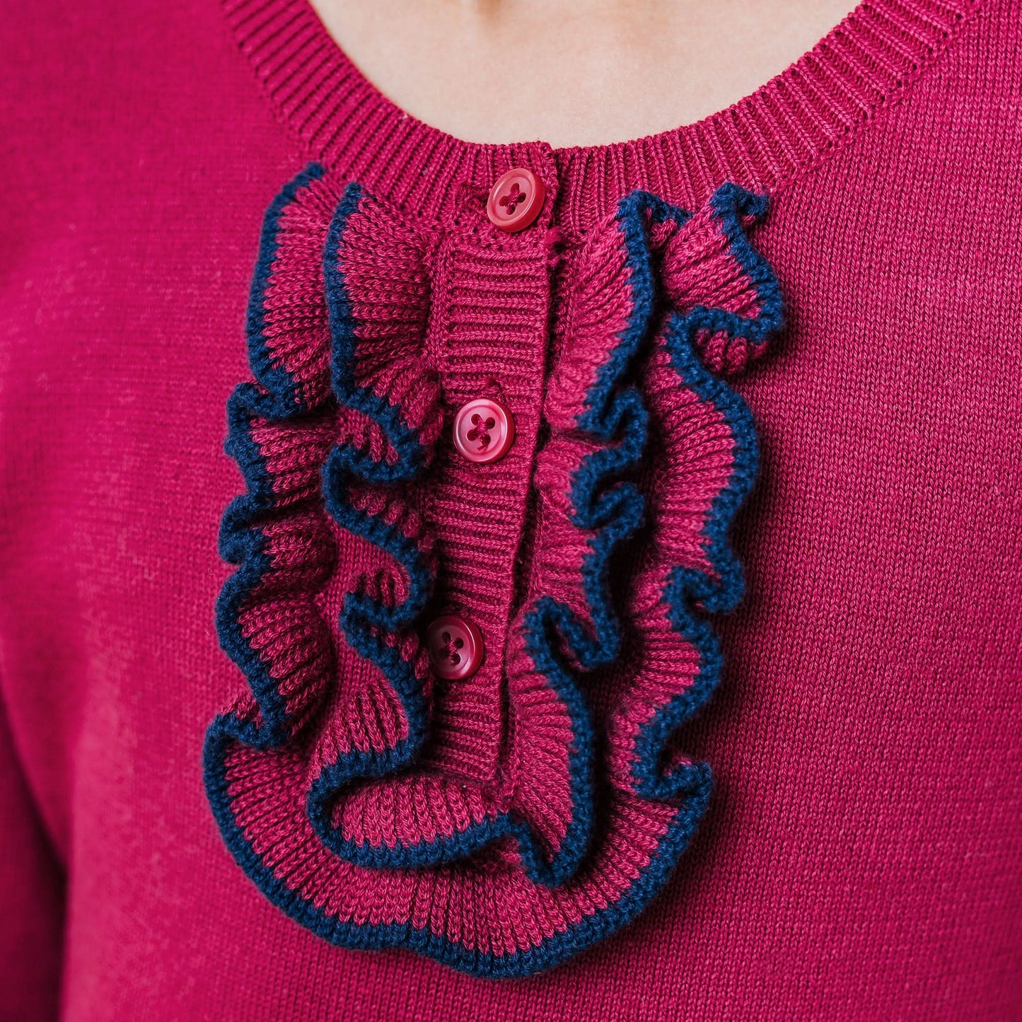 Henley de punto orgánico con volantes - Bebé