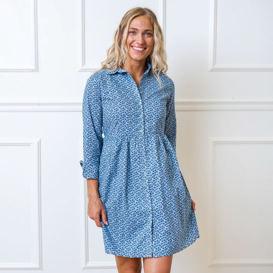 Vestido camisero orgánico con botones delanteros