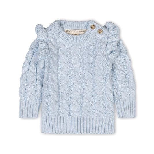 Jersey con volantes en el cuello alto orgánico