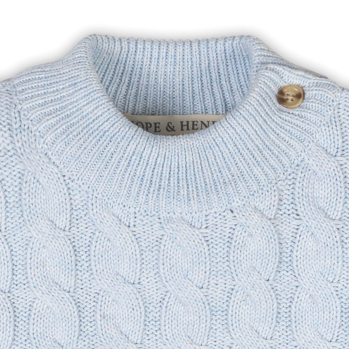Jersey con volantes en el cuello alto orgánico
