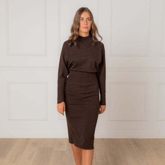 Vestido suéter con mangas dolman
