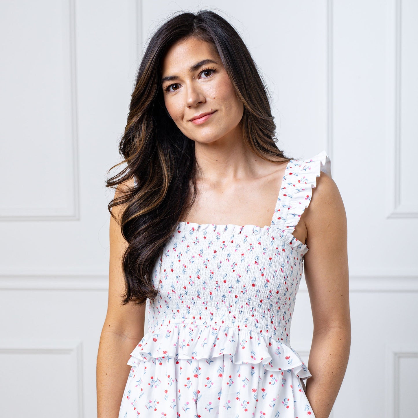 Vestido de verano orgánico con nido de abeja