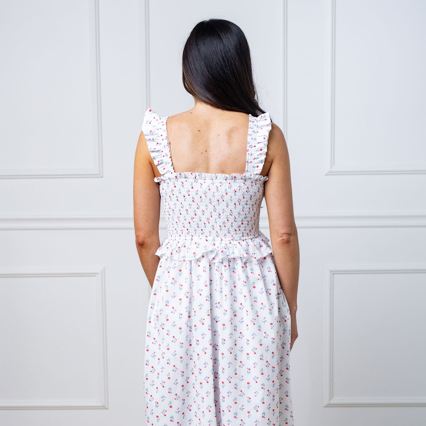 Vestido de verano orgánico con nido de abeja