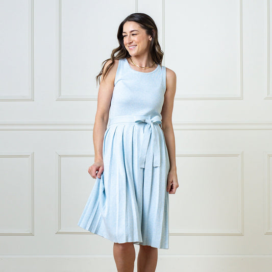 Vestido de punto plisado de algodón orgánico