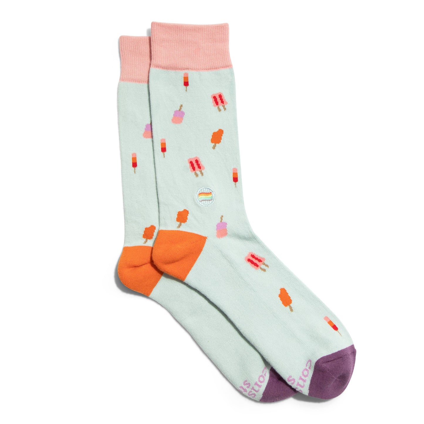 Calcetines que salvan vidas LGBTQ (Paletas azules)