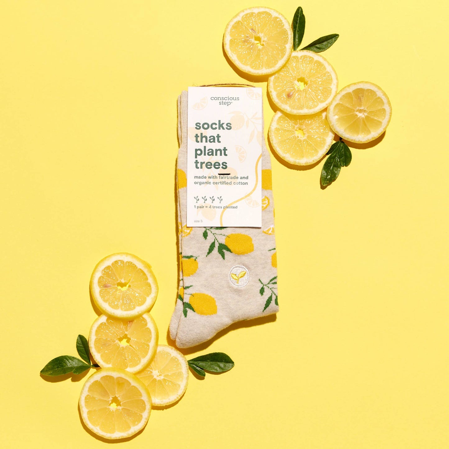 Socks that Plant Trees (Beige Lemons) (Featured)