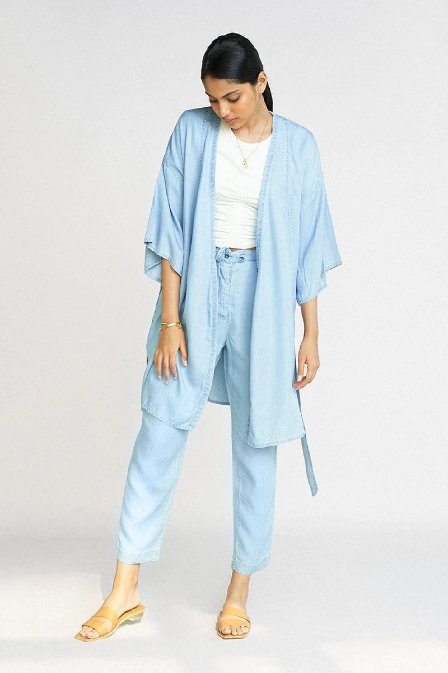 Conjunto "Envuelto en Felicidad" de denim azul