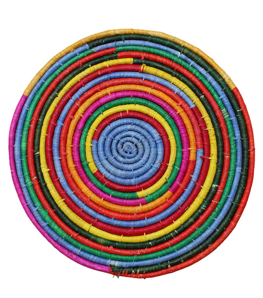 Morocco Placemat, colorful raffia Woven tabletop