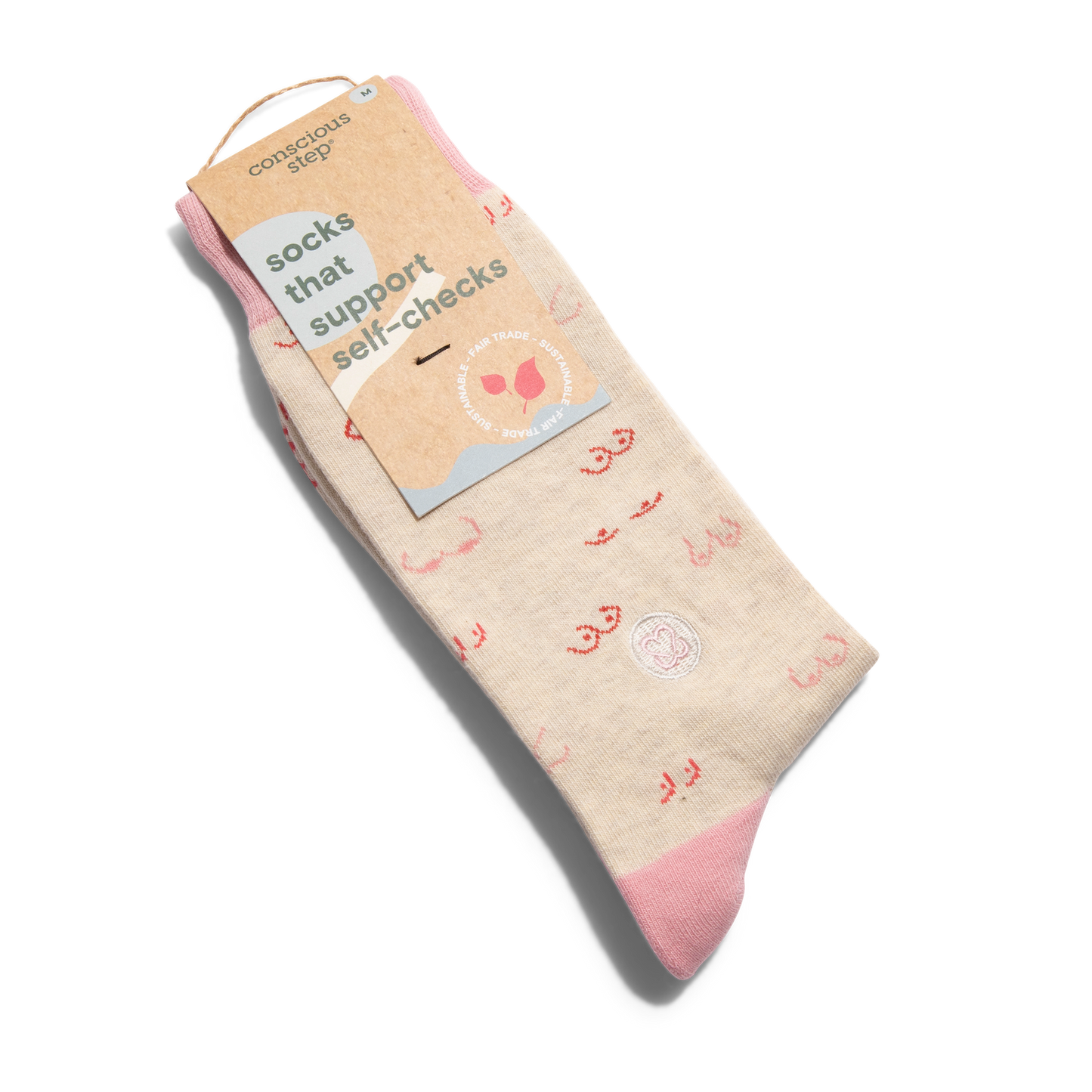 Calcetines que facilitan la autoevaluación (Tatas rosas)