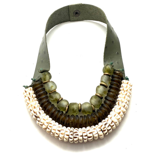 3 Strand Necklace - Green Gradient