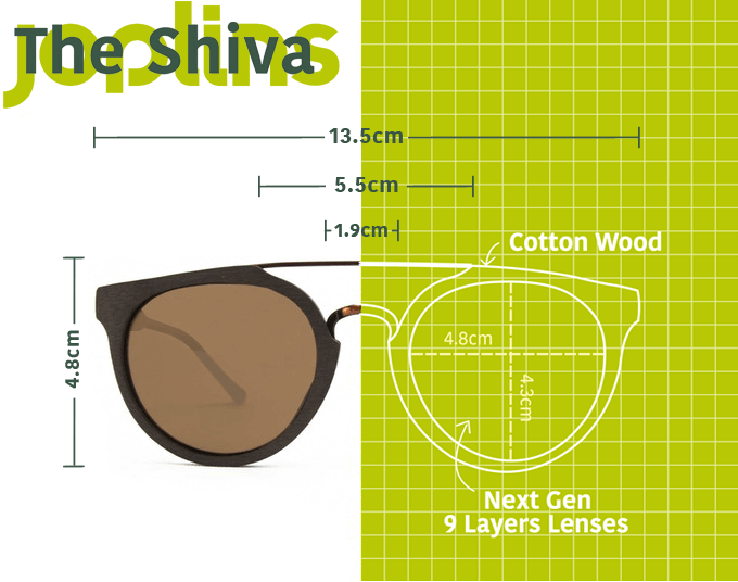 Las gafas de sol de madera Shiva