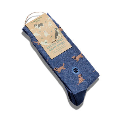 Calcetines que salvan perros (Golden Retrievers azules)