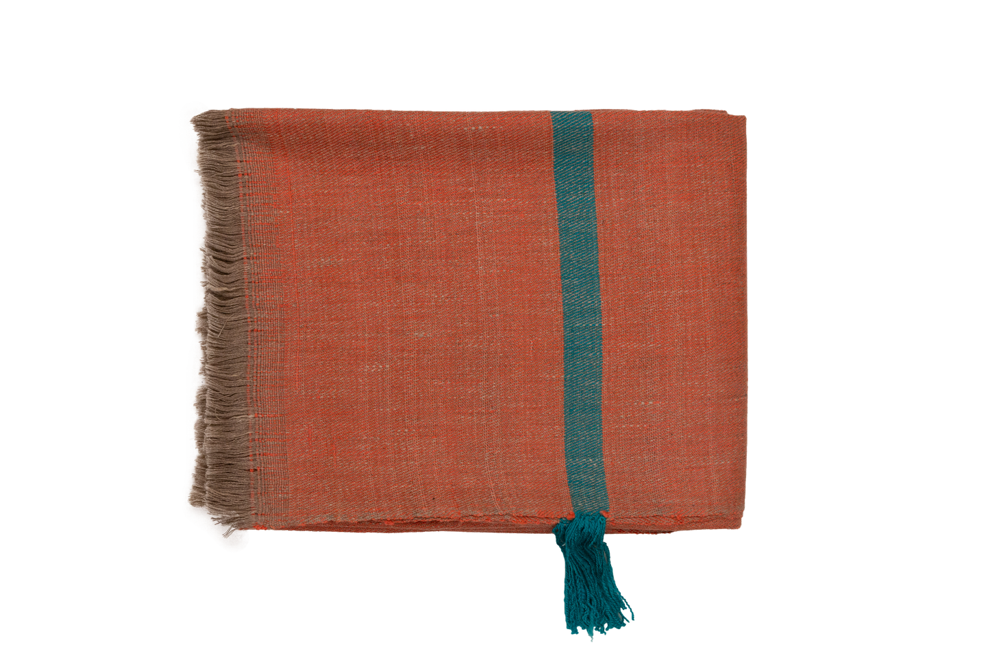 Manta de Pashmina y Lana Merina Tejida a Mano 46" × 75"
