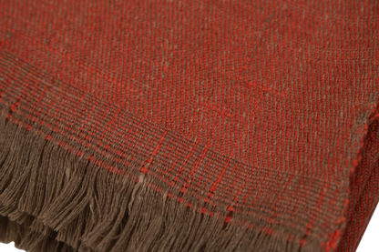 Manta de Pashmina y Lana Merina Tejida a Mano 46" × 75"