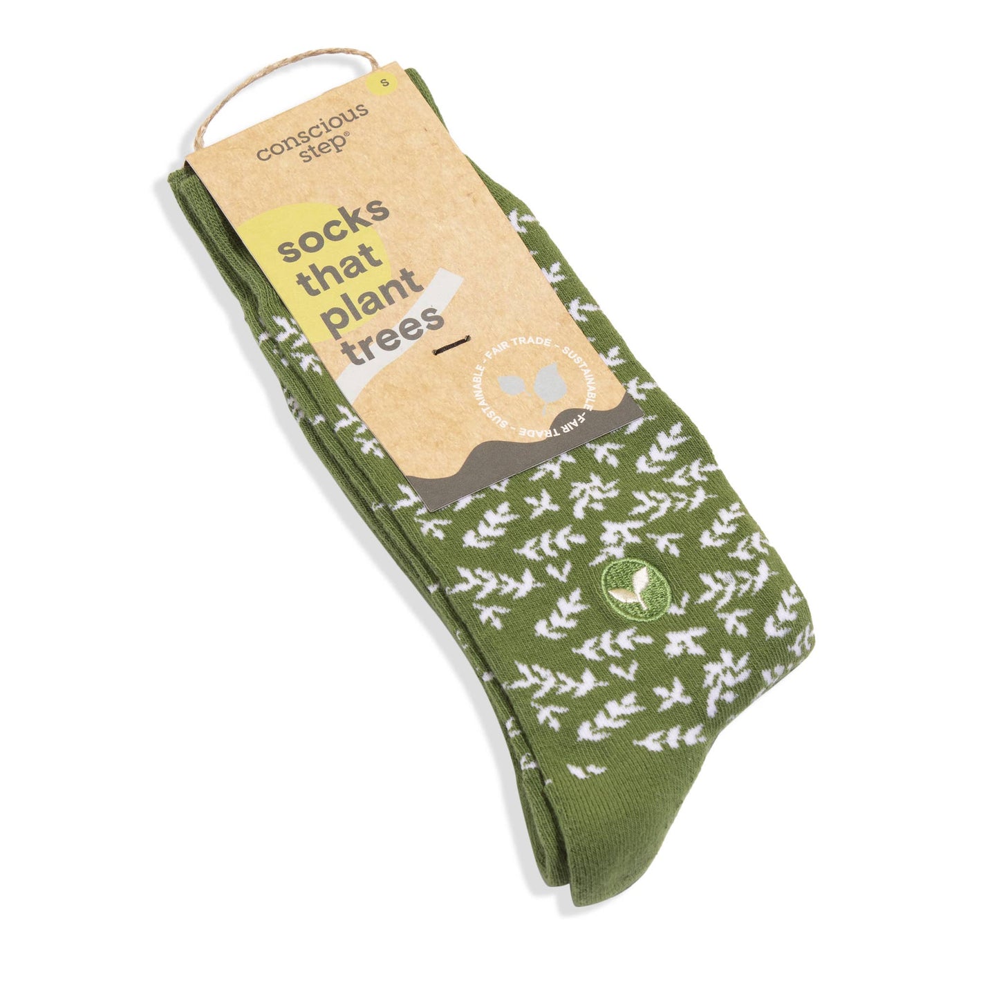 Calcetines que plantan árboles (ramas verdes)