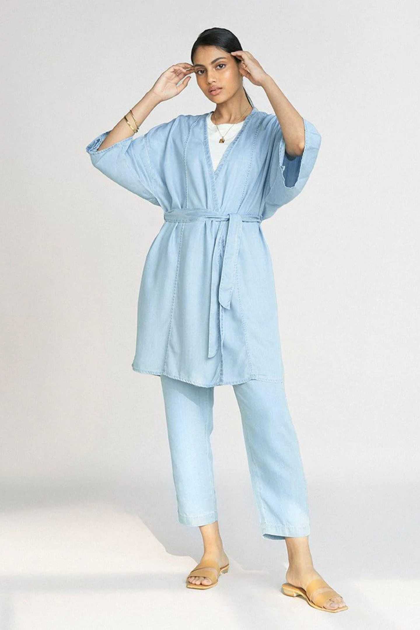 Conjunto "Envuelto en Felicidad" de denim azul