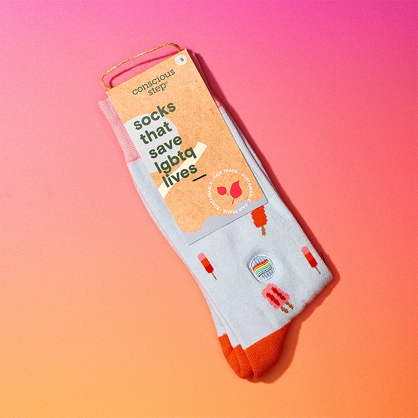 Calcetines que salvan vidas LGBTQ (Paletas azules)