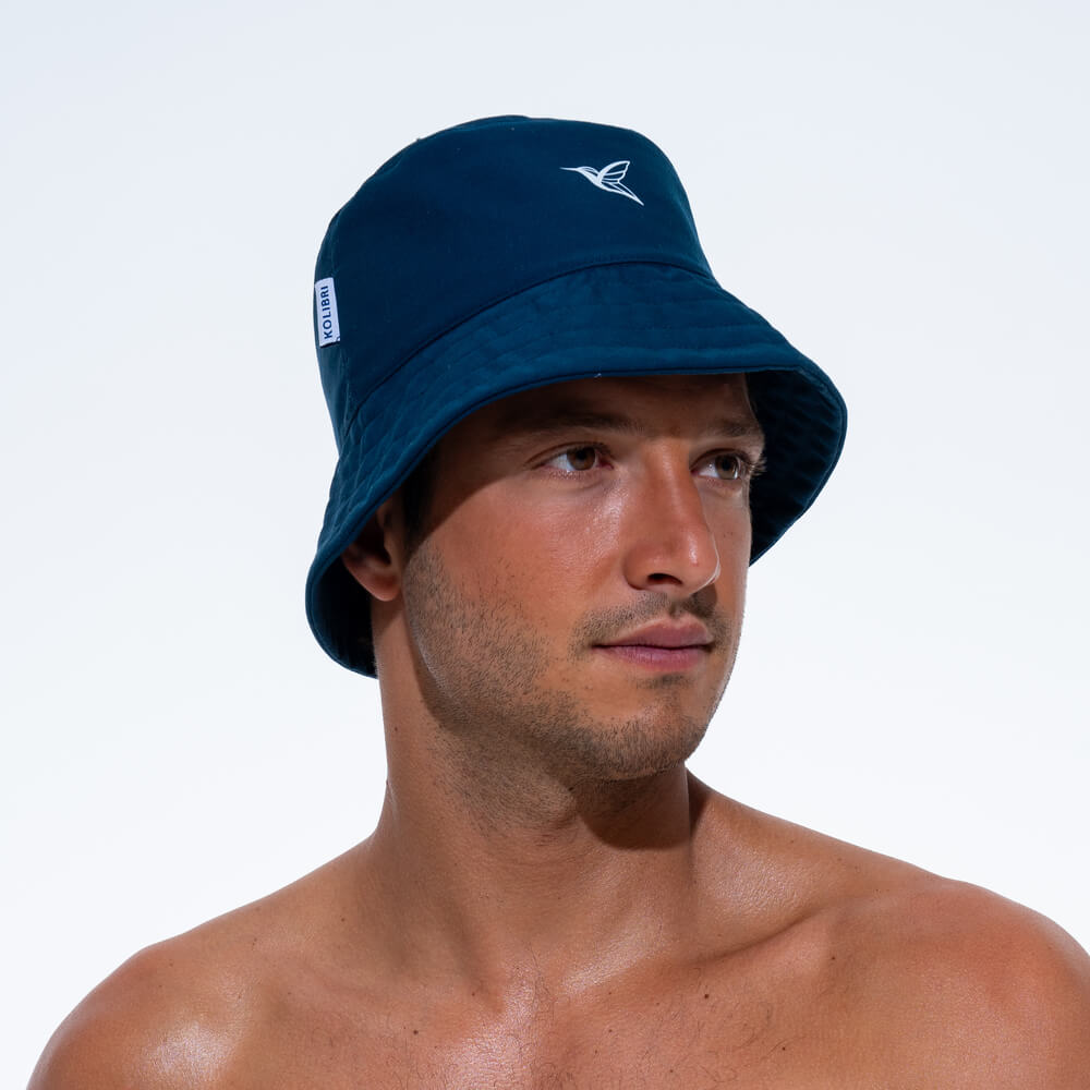 Gorro estilo pescador azul marino para hombre