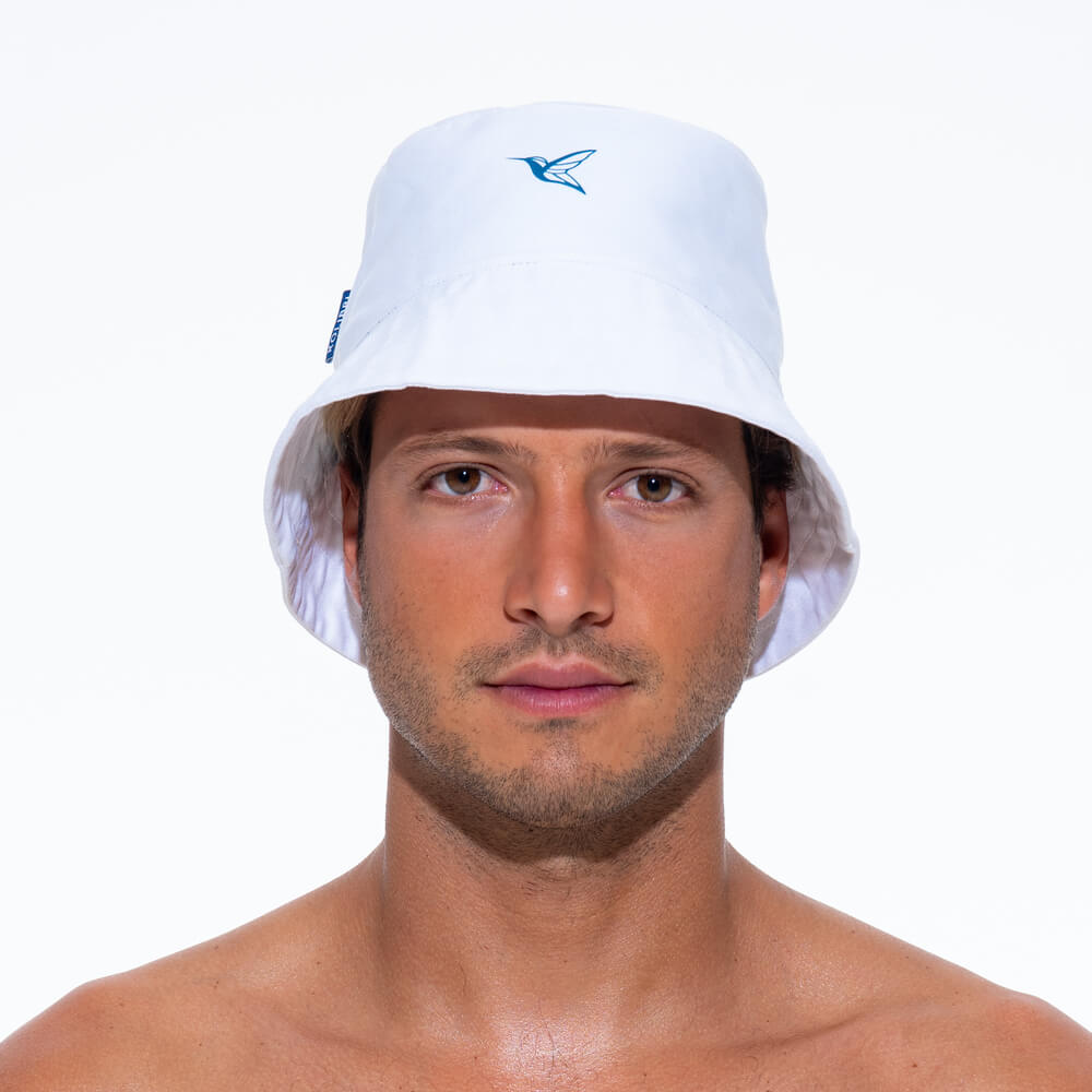 Sombrero de pescador blanco para hombre