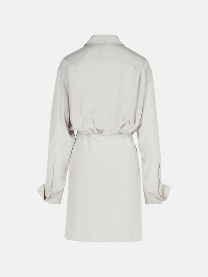 Sportmax 'Eolie' Grey Silk Dress Women