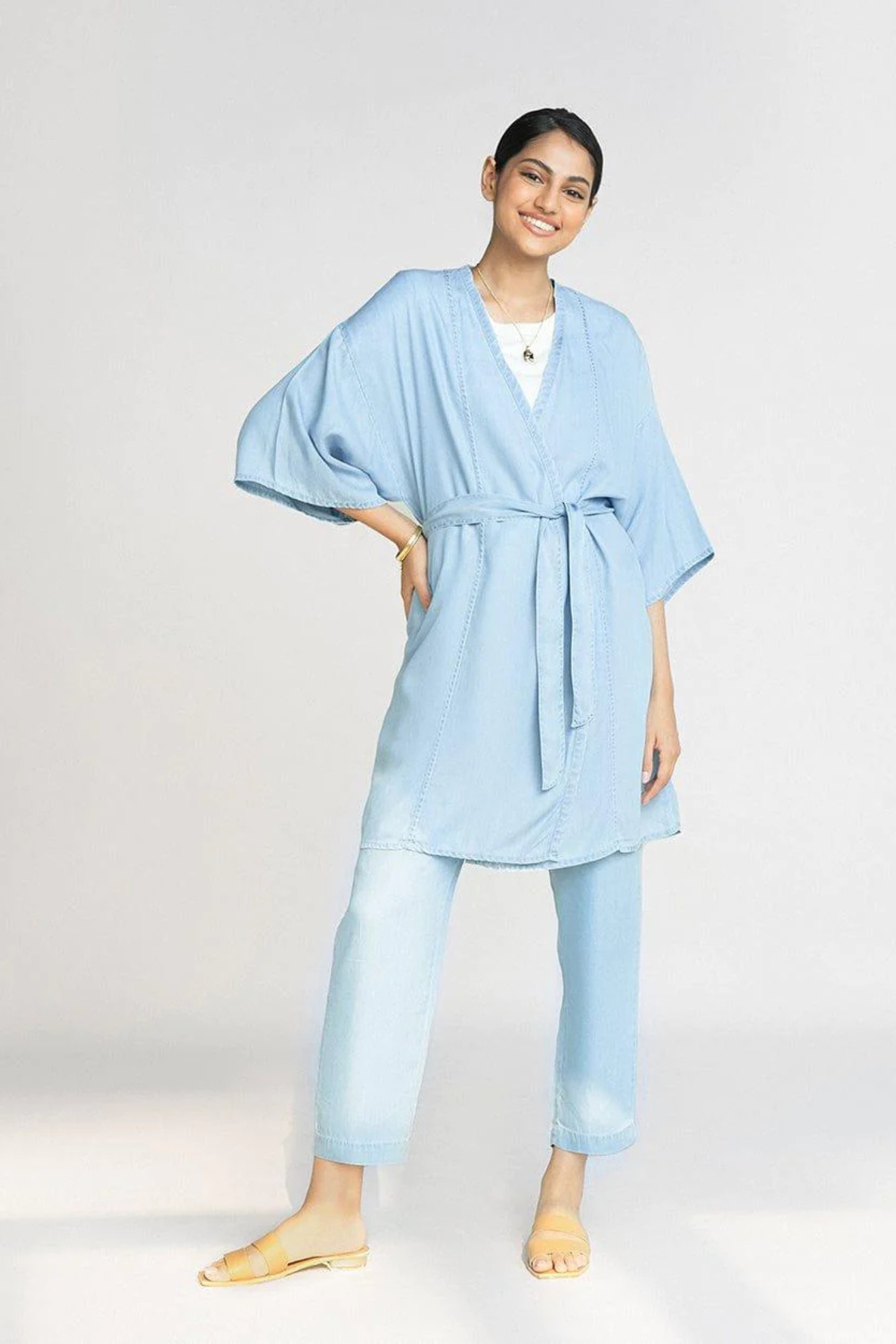 Conjunto "Envuelto en Felicidad" de denim azul