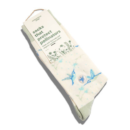 Calcetines que protegen a los polinizadores (Colibríes beige)