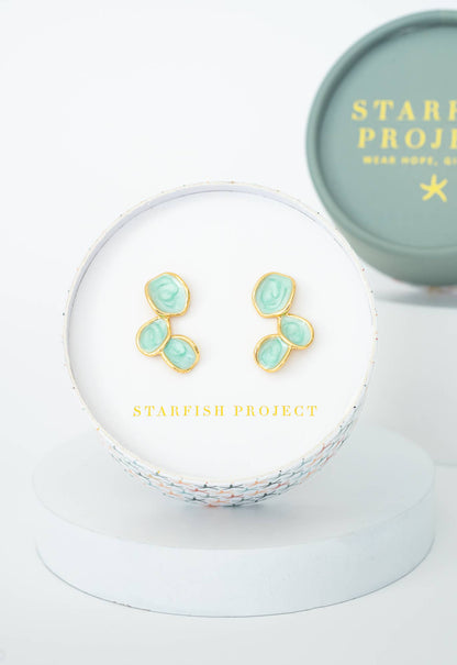 Aretes Hope Echo en Menta