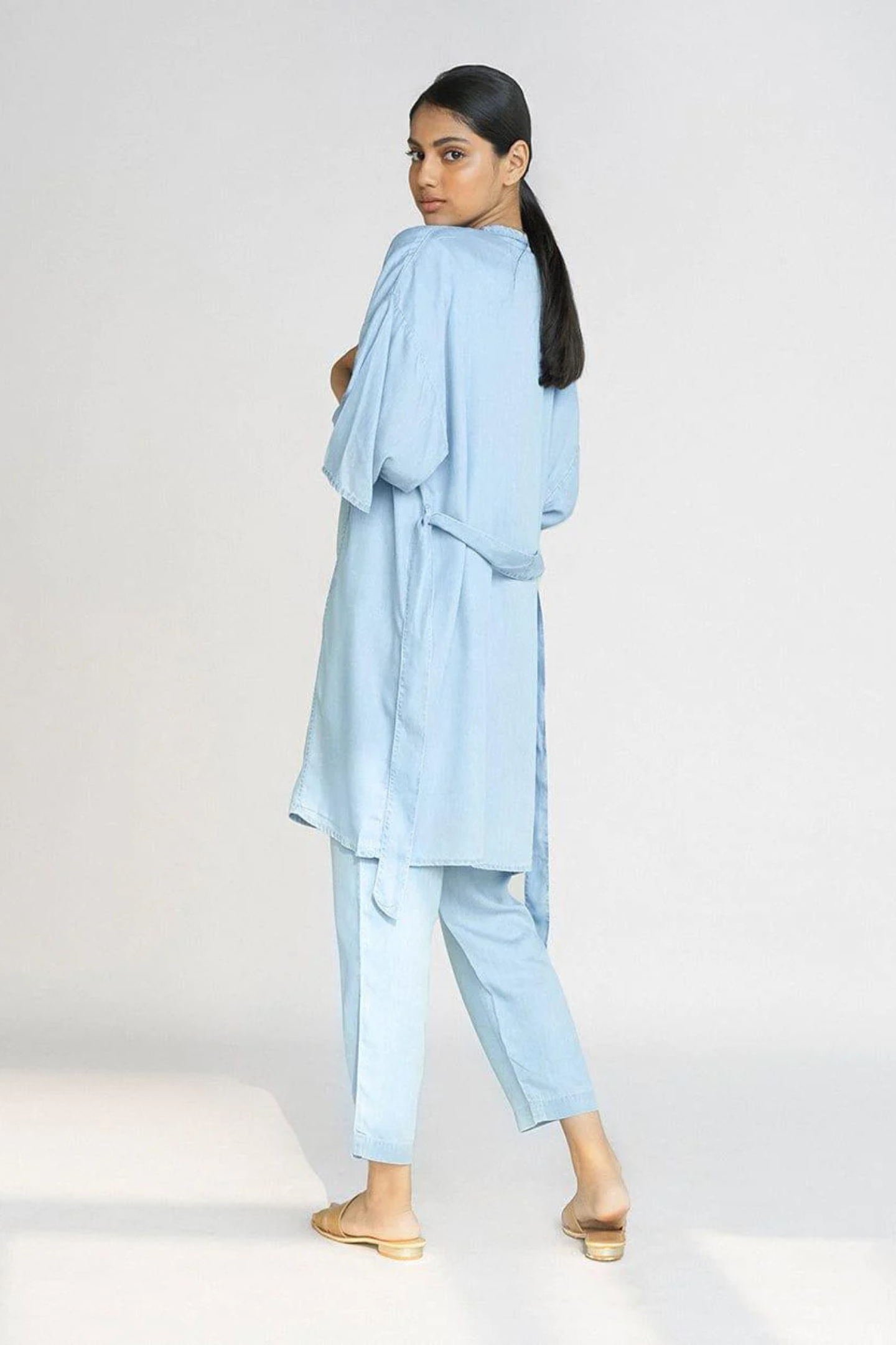 Conjunto "Envuelto en Felicidad" de denim azul