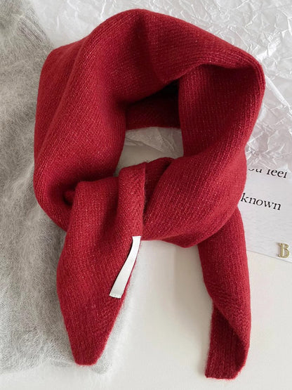 Bufanda de punto triangular 100 % lana merino