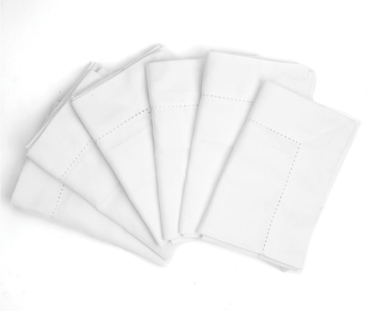 Servilletas de algodón para la cena - Servilletas de tela con dobladillo