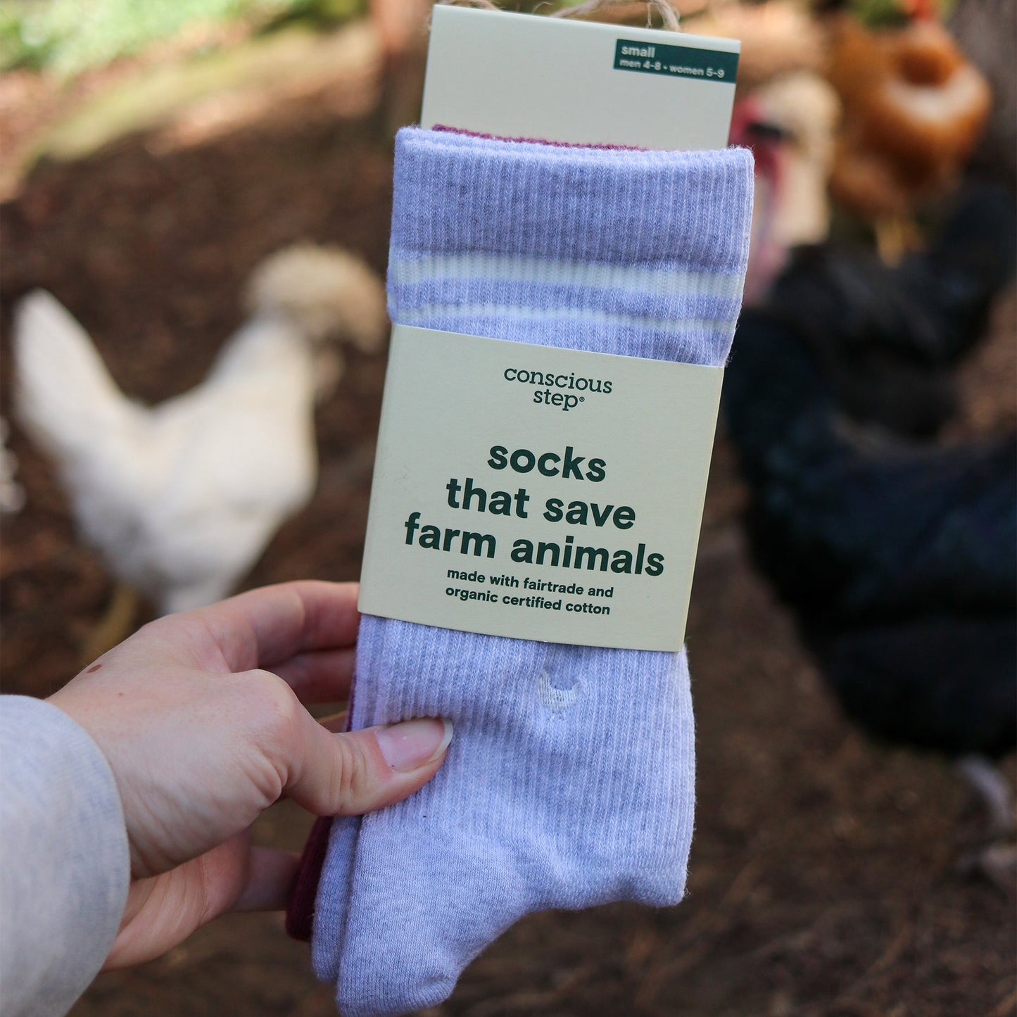 Calcetines cómodos que salvan animales de granja