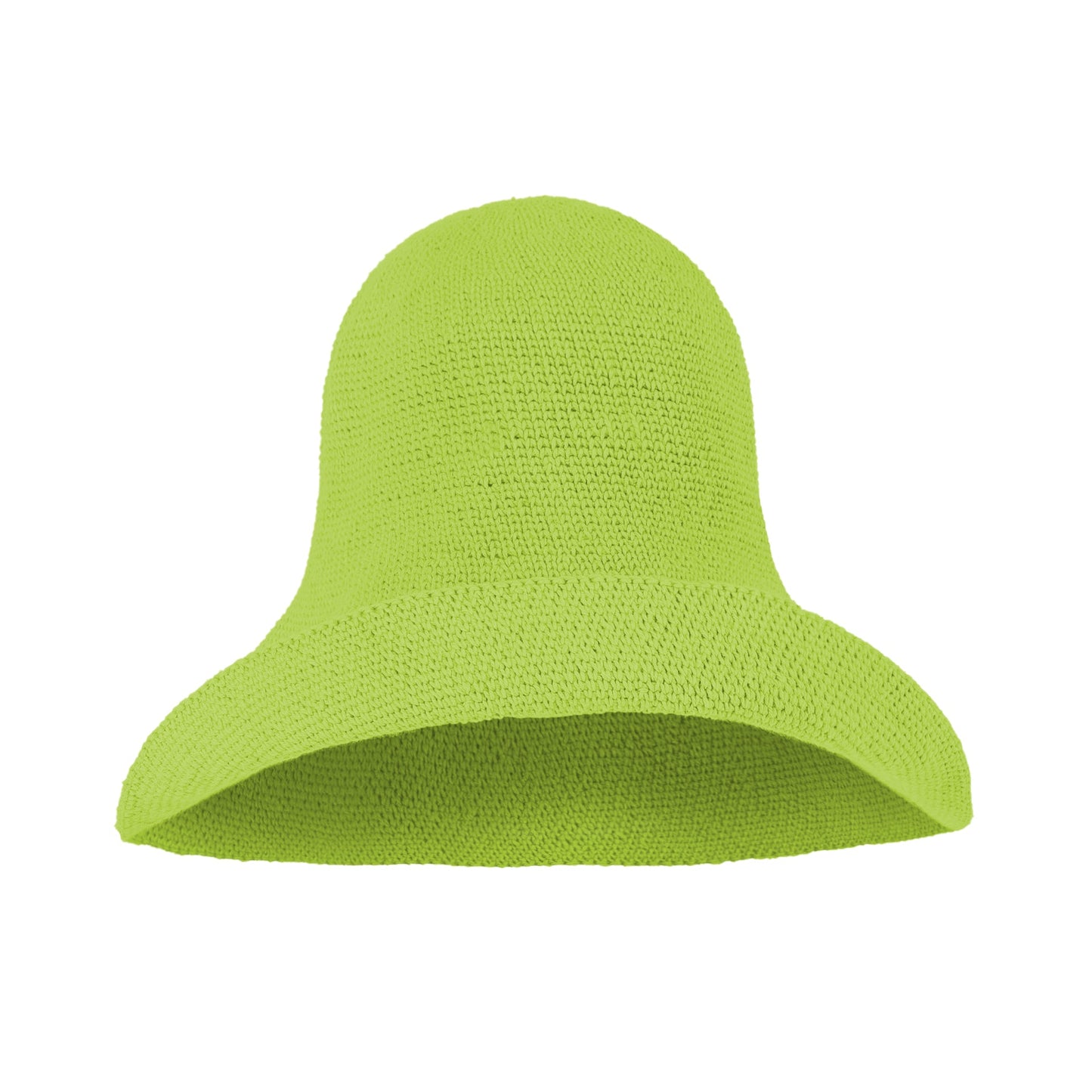 Sombrero para el sol de crochet BLOOM en verde lima