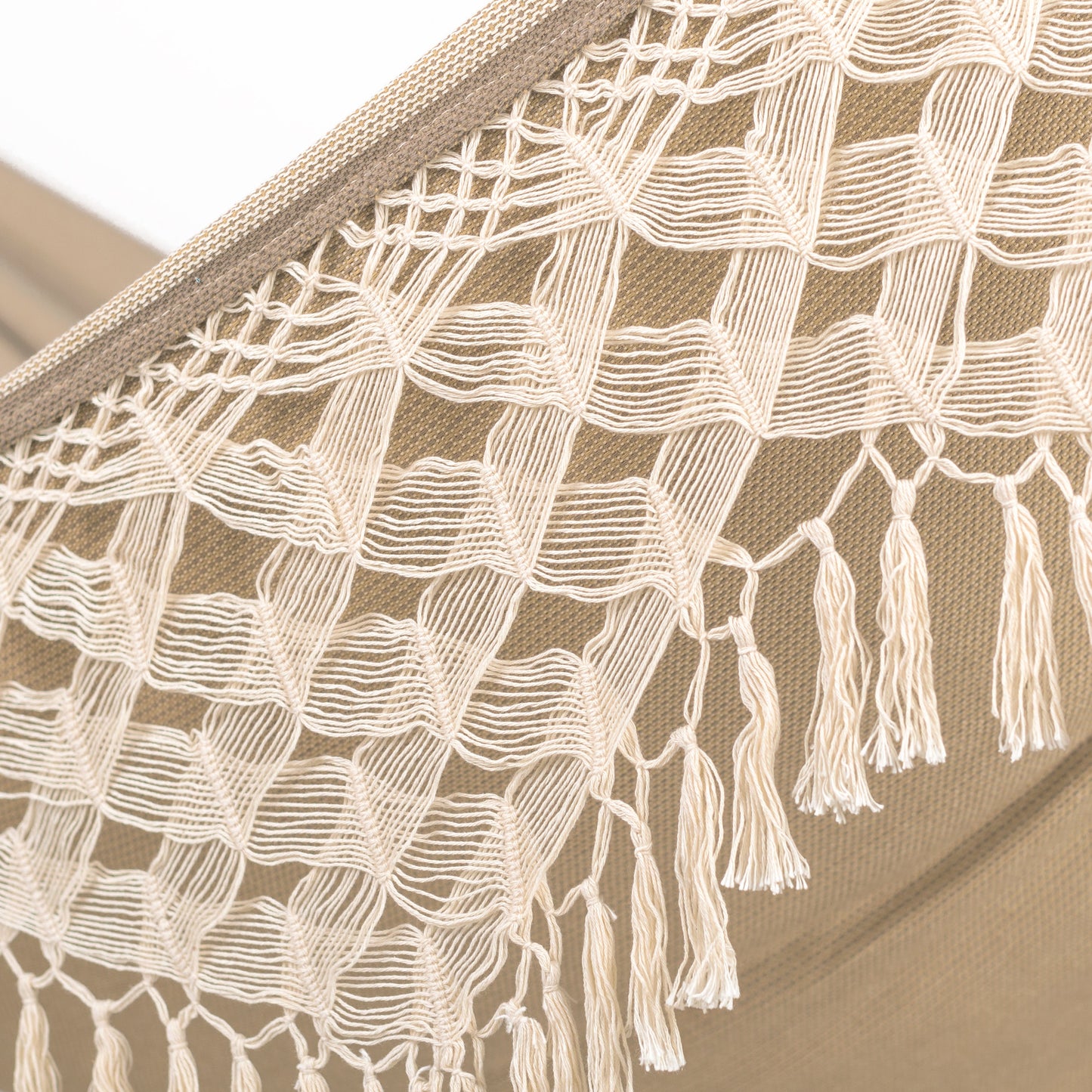 Nautico Cool Grey Brazil Muscade - Organic Cotton Kingsize Hammock with Powder Coated Steel Stand