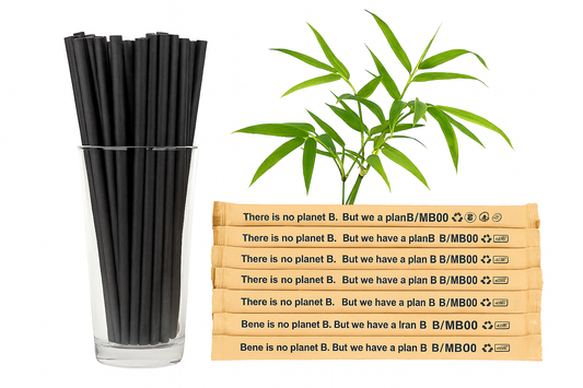 Jumbo Bamboo Straws Bulk Case of 3,200 – 9" Smoothie Straws Individually Wrapped for Cafés and Restaurants