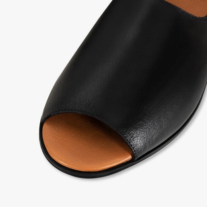 Jet Black Peep Toes