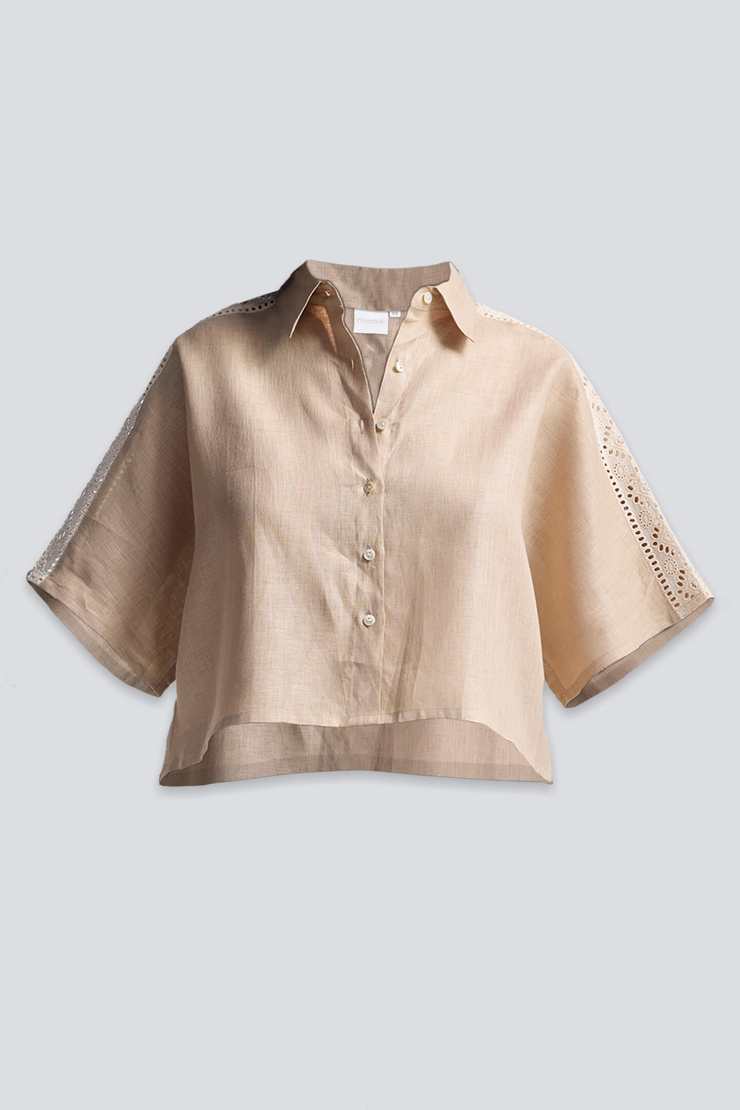 Camisa cuadrada con encaje